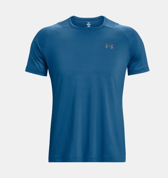 Mavi Erkek UA RUSH™ Baskılı Kısa Kollu T-shirt