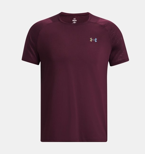 Kırmızı Erkek UA RUSH™ Baskılı Kısa Kollu T-shirt