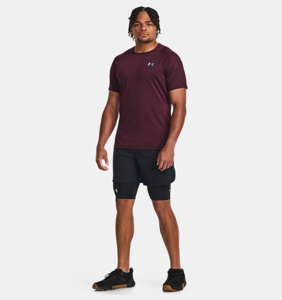 Kırmızı Erkek UA RUSH™ Baskılı Kısa Kollu T-shirt