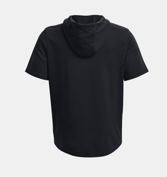 Siyah Erkek Project Rock Terry Kısa Kollu Kapüşonlu Üst