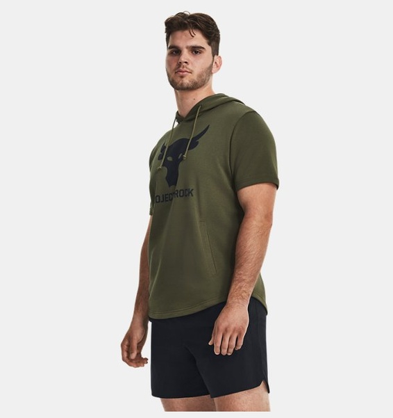 Yeşil Erkek Project Rock Terry Kısa Kollu Kapüşonlu Üst