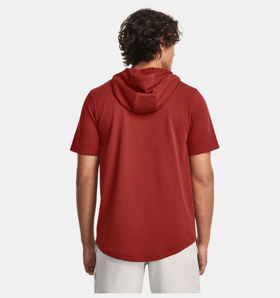 Kırmızı Erkek Project Rock Terry Kısa Kollu Kapüşonlu Üst