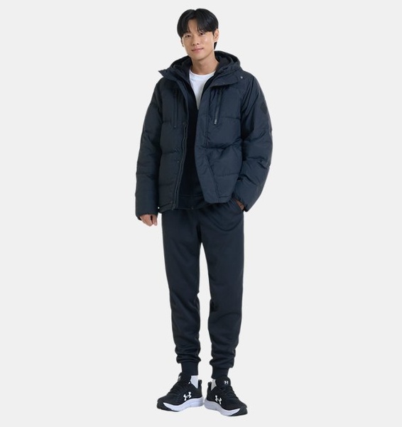 Siyah Erkek ColdGear® Infrared Down Crinkle Mont