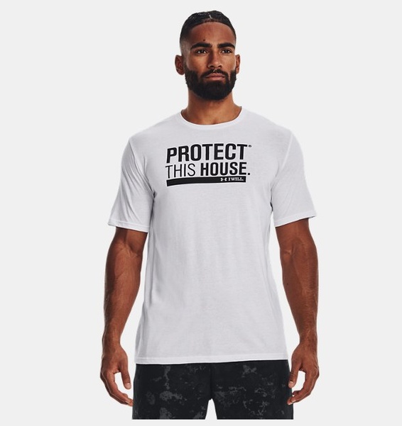 Beyaz Erkek UA Protect This House Kısa Kollu T-shirt