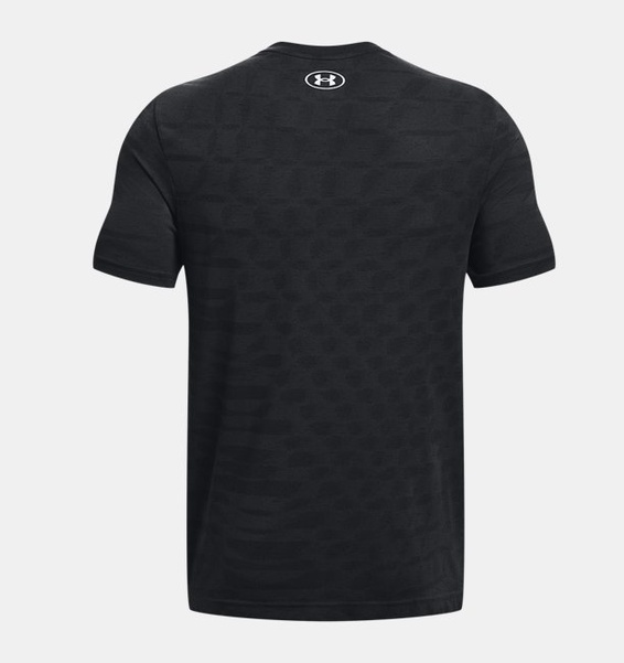 Siyah Erkek UA Dikişsiz Ripple Kısa Kollu T-shirt