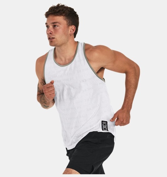 Beyaz Erkek UA Run Everywhere Singlet Atlet