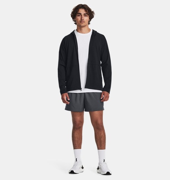 Siyah Erkek UA Meridian Tam Boy Fermuarlı Sweatshirt