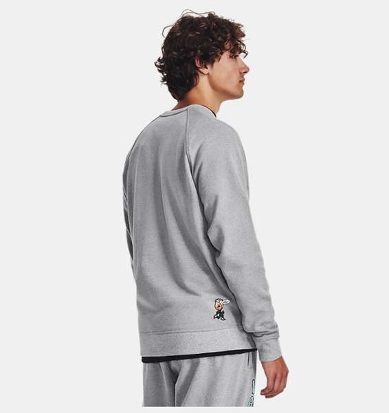 Gri Erkek UA Heavyweight Terry Rose Bisiklet Yaka