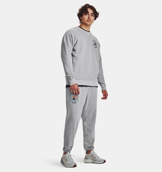 Gri Erkek UA Heavyweight Terry Rose Bisiklet Yaka