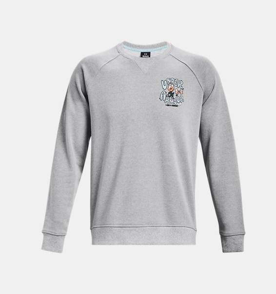 Gri Erkek UA Heavyweight Terry Rose Bisiklet Yaka