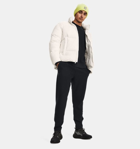 Siyah Erkek UA Ottoman Fleece Tapered Eşofman Altı