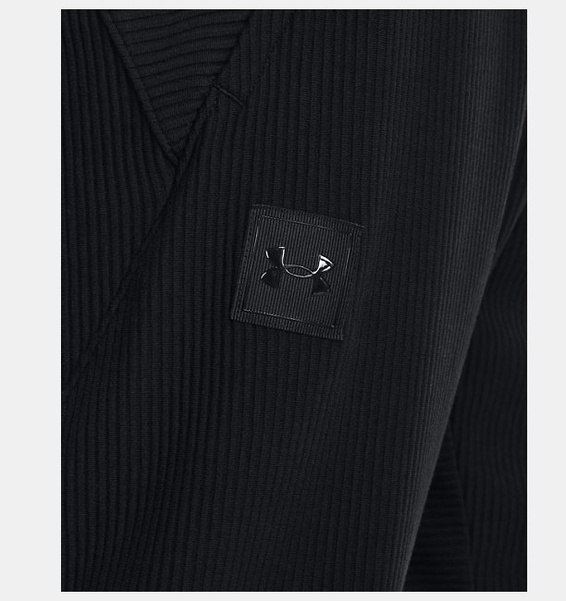 Siyah Erkek UA Ottoman Fleece Tapered Eşofman Altı