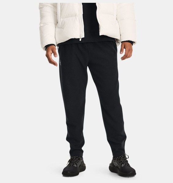 Siyah Erkek UA Ottoman Fleece Tapered Eşofman Altı