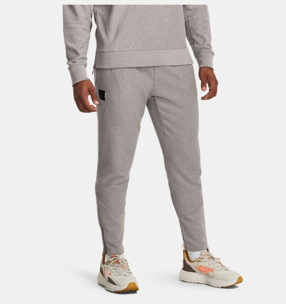 Gri Erkek UA Ottoman Fleece Tapered Eşofman Altı