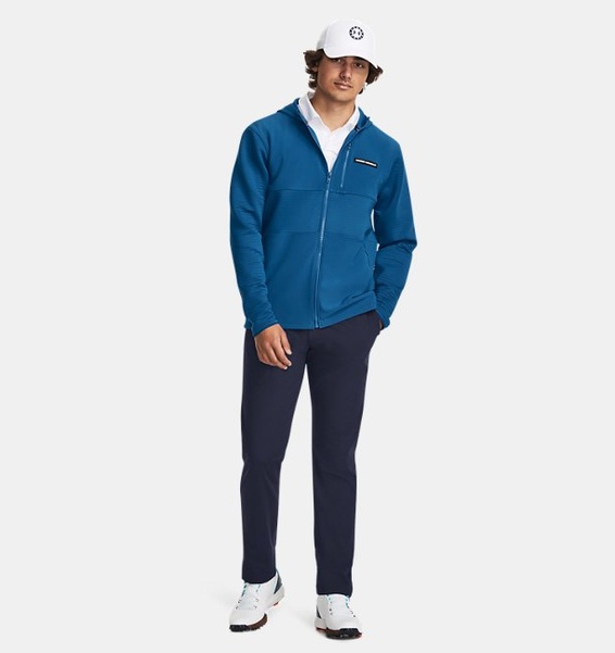 Yeşil Erkek UA Storm Daytona Tam Boy Fermuarlı Sweatshirt
