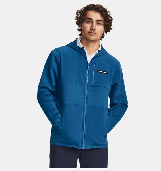 Yeşil Erkek UA Storm Daytona Tam Boy Fermuarlı Sweatshirt