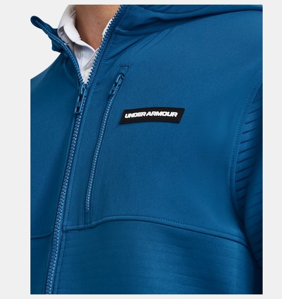 Yeşil Erkek UA Storm Daytona Tam Boy Fermuarlı Sweatshirt