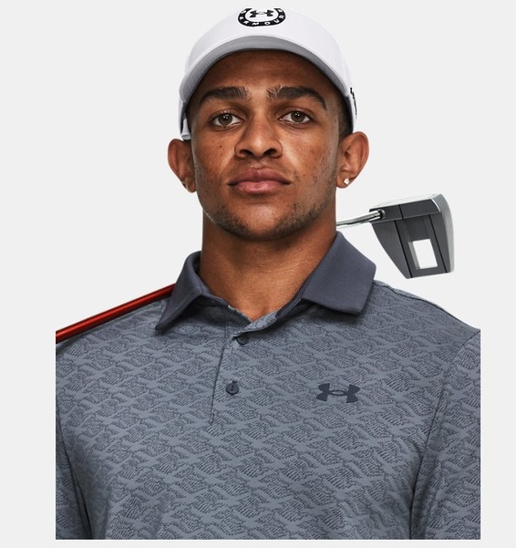 Gri Erkek UA Playoff Birdie Jacquard Polo