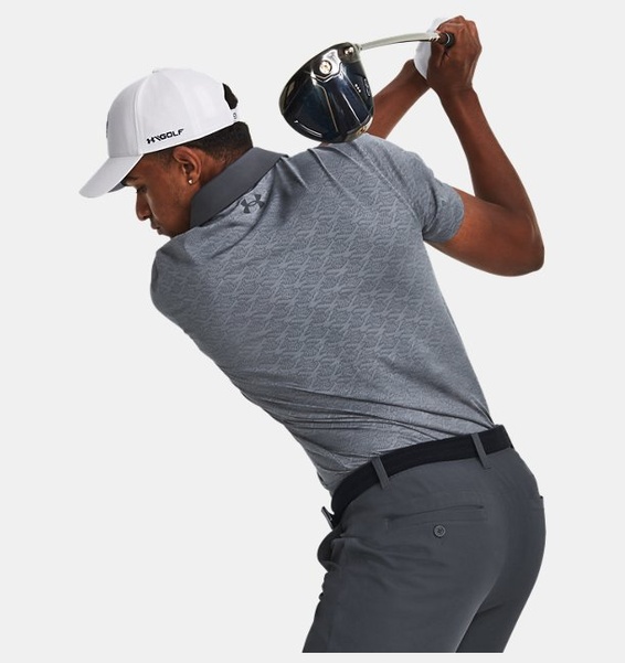 Gri Erkek UA Playoff Birdie Jacquard Polo