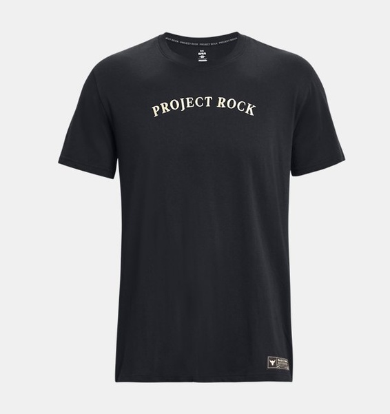 Siyah Erkek Project Rock Crest Heavyweight Kısa Kollu T-shirt