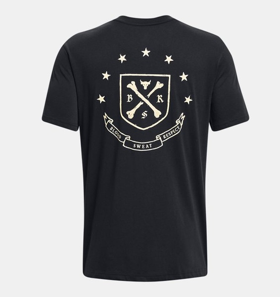 Siyah Erkek Project Rock Crest Heavyweight Kısa Kollu T-shirt