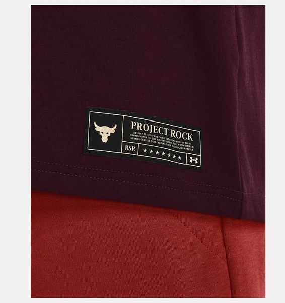 Bordo Erkek Project Rock Crest Heavyweight Kısa Kollu T-shirt