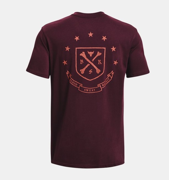 Bordo Erkek Project Rock Crest Heavyweight Kısa Kollu T-shirt