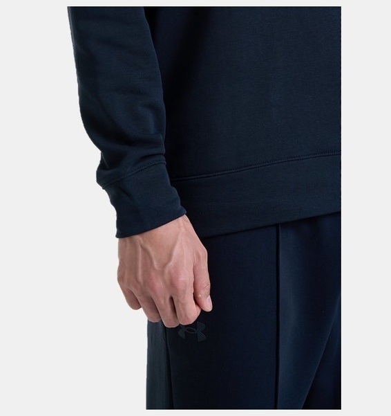 Siyah Erkek UA Rival Terry Graphic Bisiklet Yaka