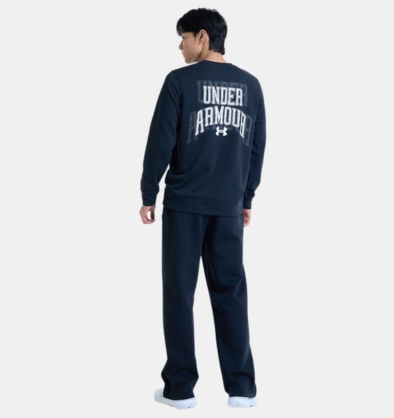 Siyah Erkek UA Rival Terry Graphic Bisiklet Yaka