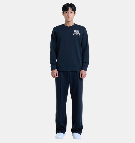 Siyah Erkek UA Rival Terry Graphic Bisiklet Yaka