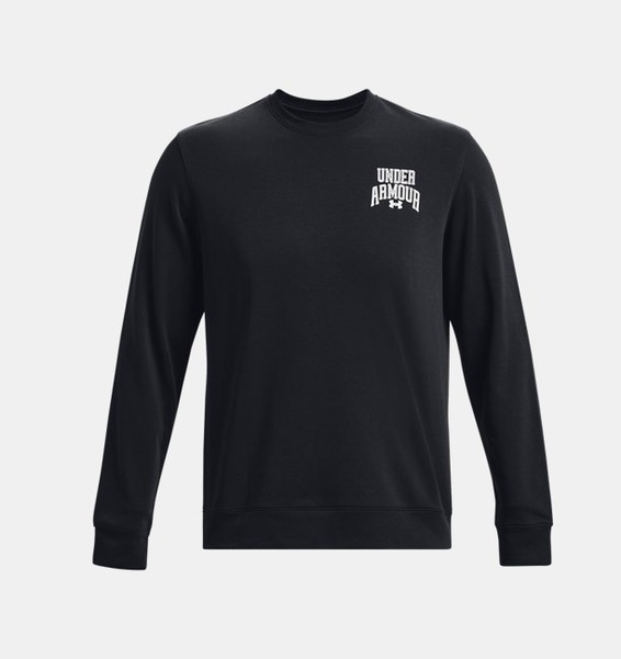 Siyah Erkek UA Rival Terry Graphic Bisiklet Yaka