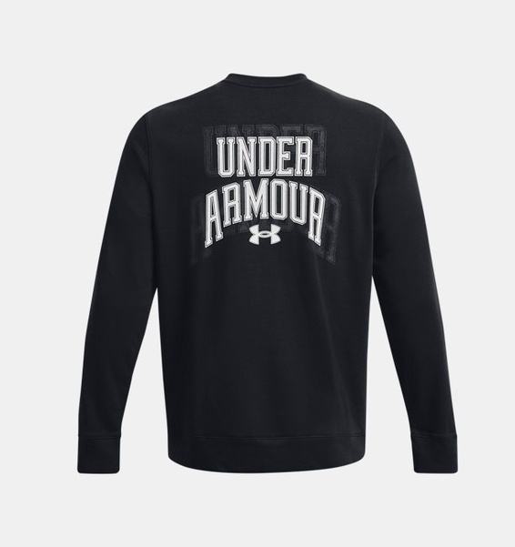 Siyah Erkek UA Rival Terry Graphic Bisiklet Yaka