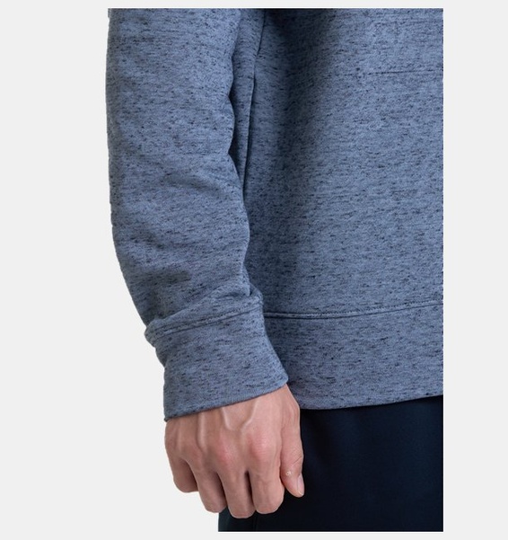 Gri Erkek UA Rival Terry Graphic Bisiklet Yaka