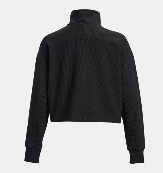 Siyah Kadın UA Ottoman Fleece ¼ Fermuarlı Sweatshirt