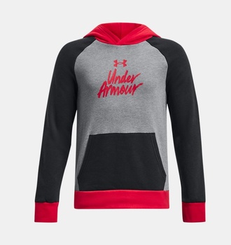 Erkek Çocuk UA Rival Fleece Script Colorblock Kapüşonlu Üst