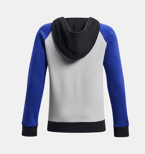 Lacivert Erkek Çocuk UA Rival Fleece Script Colorblock Kapüşonlu Üst