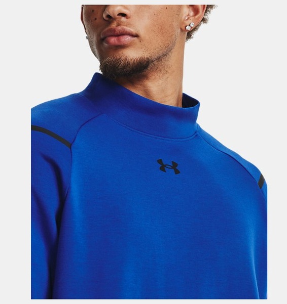 Mavi Erkek UA Unstoppable Fleece Mock Sweatshirt
