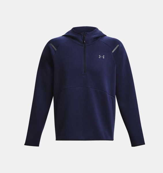Lacivert Erkek UA Unstoppable Fleece Kapüşonlu Üst