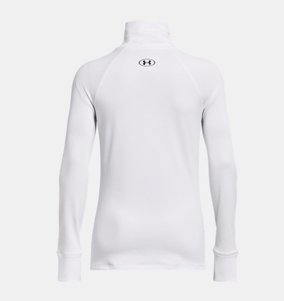 Beyaz Kadın UA Train Cold Weather Funnel Neck Uzun Kollu T-shirt