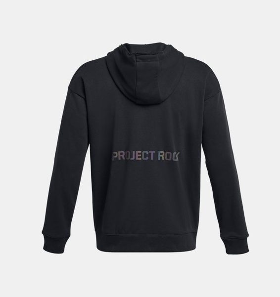 Siyah Erkek Project Rock Heavyweight Terry Tam Boy Fermuarlı Sweatshirt