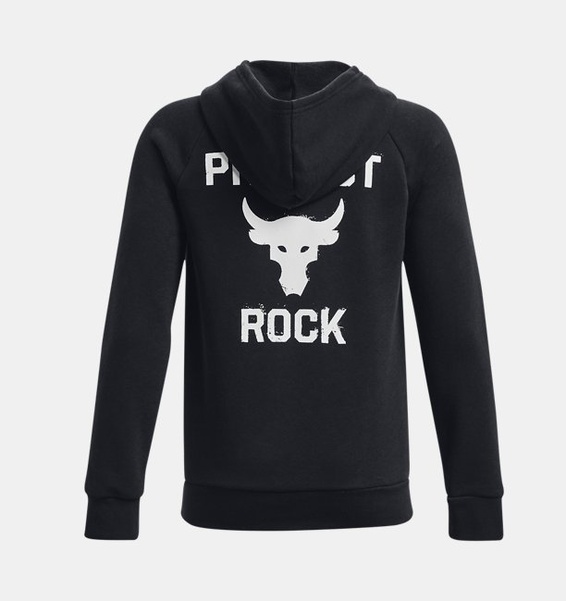 Siyah Erkek Çocuk Project Rock Rival Fleece Kapüşonlu Üst