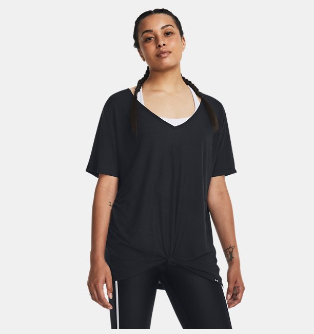 Kadın Project Rock Completer Deep V T-shirt Siyah