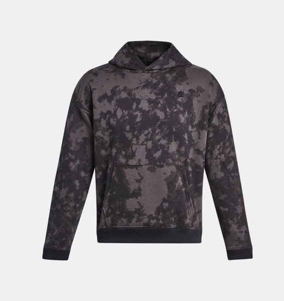 Gri Erkek Curry Acid Wash Kapüşonlu Üst