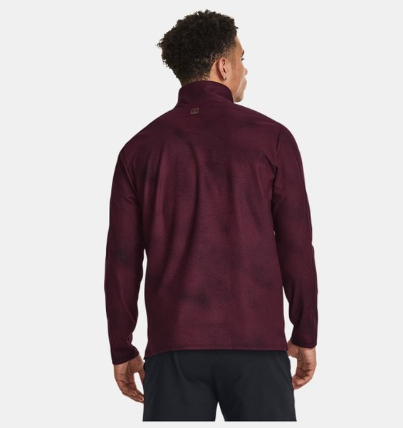 Bordo Erkek UA Meridian Baskılı ¼ Fermuarlı Sweatshirt