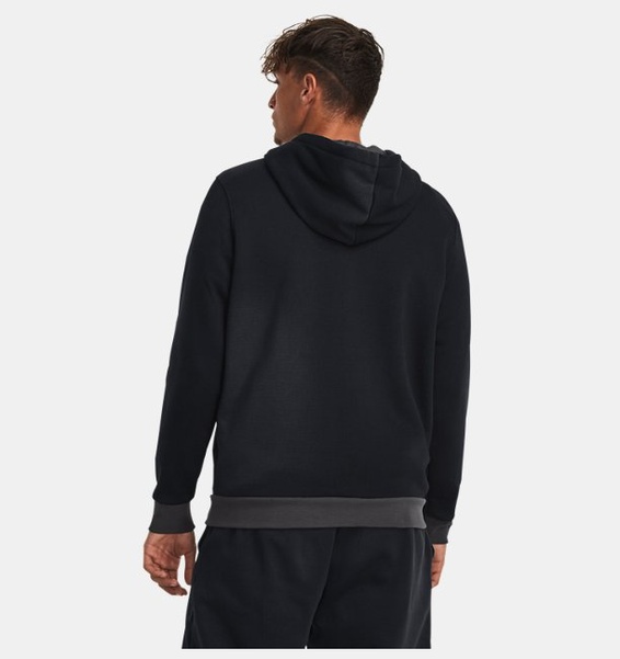 Siyah Erkek UA Essential Fleece Kapüşonlu Üst
