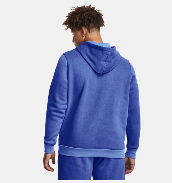 Lacivert Erkek UA Essential Fleece Kapüşonlu Üst