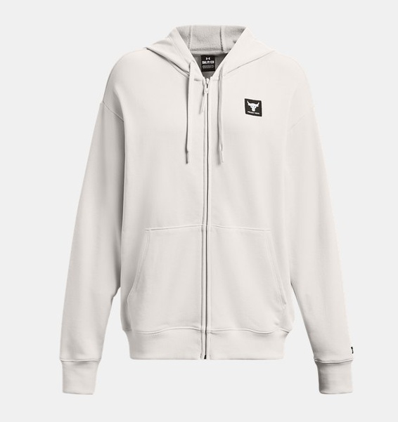 Gri Kadın Project Rock Heavyweight Terry Oversized Tam Boy Fermuarlı Sweatshirt