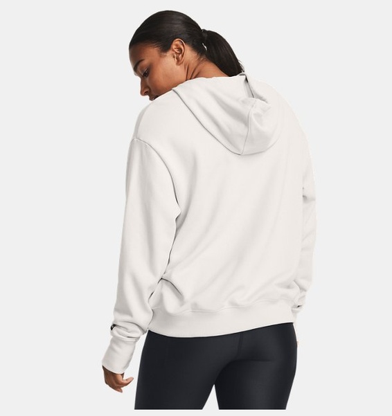 Gri Kadın Project Rock Heavyweight Terry Oversized Tam Boy Fermuarlı Sweatshirt