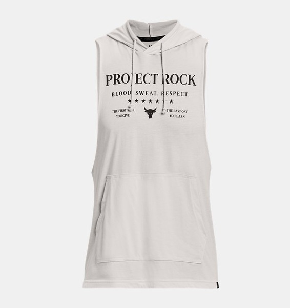 Gri Erkek Project Rock Kolsuz Kapüşonlu Üst