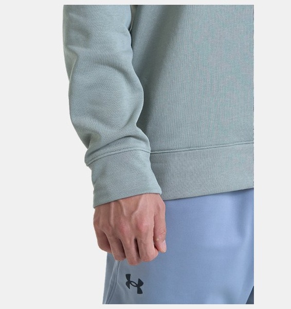 Yeşil Erkek UA Rival Terry Graphic Bisiklet Yaka